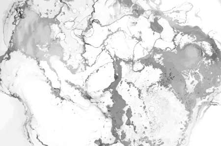 Grayscale liquid ink, abstract backgroundのイラスト素材