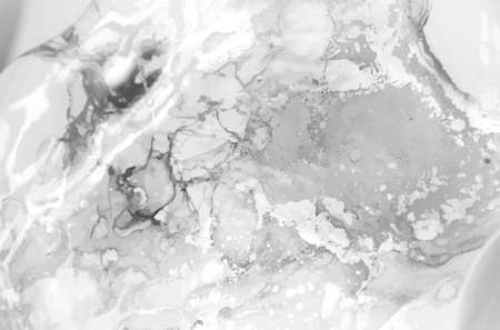 Liquid ink, abstract background in grayscaleのイラスト素材