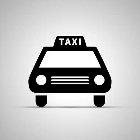 Car taxi silhouette, simple black iconのイラスト素材