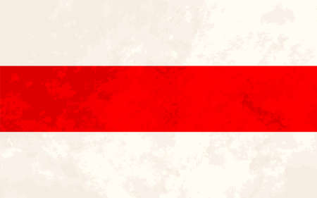 True proportions New Belarus flag with textureのイラスト素材