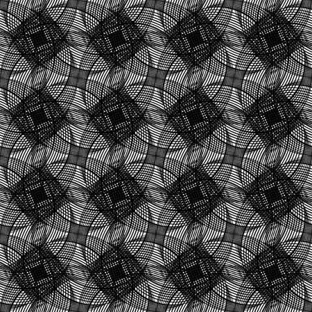 Seamless pattern with black and white stripesのイラスト素材