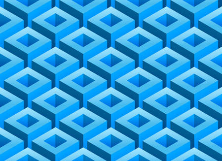 Seamless pattern with light blue geometric shapesのイラスト素材