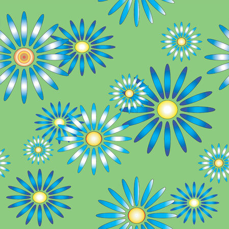 Blue flowers のイラスト素材