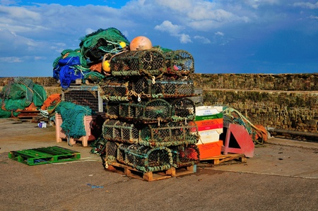 Lobster Pots at the ready の写真素材