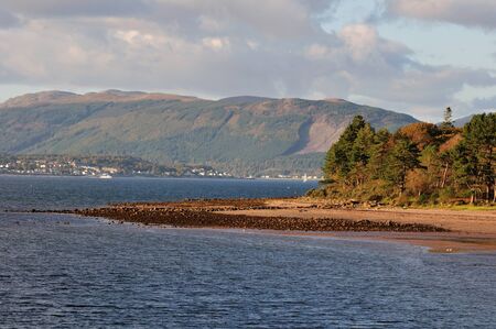 Over the River Clyde towards Dunoon.の写真素材