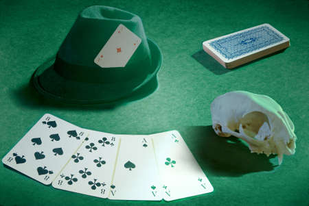 Deadman hand (poker) still life の写真素材