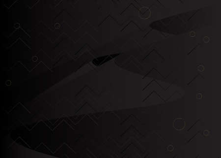 Minimalist black premium exclusive background. Vector luxury dark gradient geometric elements.のイラスト素材