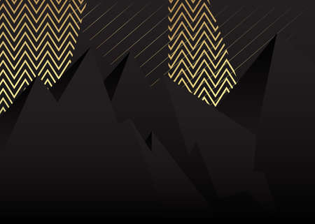 Minimalist black premium exclusive background. Vector luxury dark gradient geometric elements.のイラスト素材