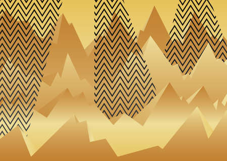 Minimalist gold premium exclusive background. Vector luxury golden gradient geometric elements.のイラスト素材