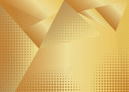 Minimalist gold premium exclusive background. Vector luxury golden gradient geometric elements.のイラスト素材