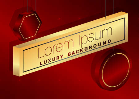 Minimalist premium exclusive banner background. Vector luxury three dimensional colored gradient geometric elements.のイラスト素材