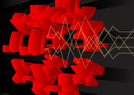 Geometric technology background with gear shape. Premium exclusive background. Vector abstract...