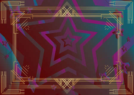 Futuristic colorful retro style background design. Abstract gradient shapes composition. Luxury