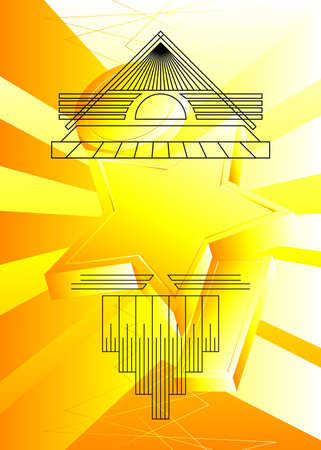 Futuristic colorful retro style background design. Abstract gradient shapes composition. Luxuryのイラスト素材