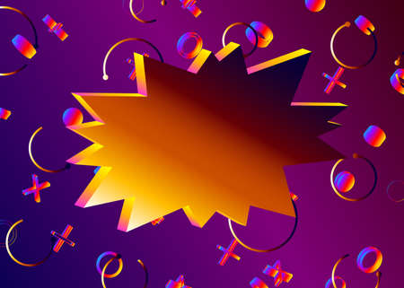 Abstract futuristic background with comic book and other gradient geometric elements. Modern vector...