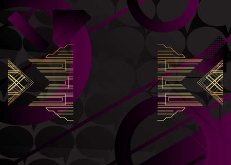 Futuristic colorful retro style background design. Abstract gradient shapes composition with vintage...