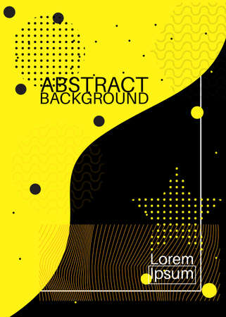 Book cover, poster or banner template design. Vector illustration. Minimal abstract background.のイラスト素材