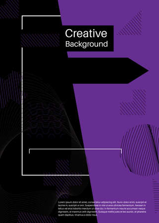 Book cover, poster or banner template design. Vector illustration. Minimal abstract background.のイラスト素材