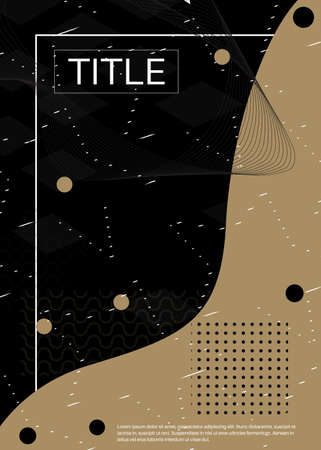 Book cover, poster or banner template design. Vector illustration. Minimal abstract background.のイラスト素材