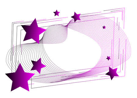 Abstract background with dynamic linear waves. Modern colored poster. Composition of geometric shapes. Trendy vector illustration.のイラスト素材