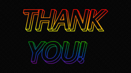 Thank you, Vector logo. Celebration quotes and phrases for cards, banners, posters, pillow and clothes. Festive design. Gay pride month vector concept. Lgbt lettering.のイラスト素材