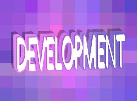 Development, Vector word. Quotes and phrases for banners, posters design. Text message. Concept background.のイラスト素材
