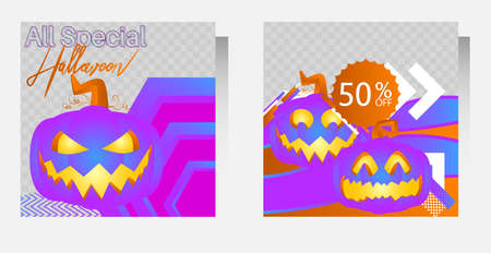Modern Halloween Sale design for poster templates. Annual report, presentations, leaflet, book, sale poster, flyer, brochure, cover design. Corporate advertising graphic design.のイラスト素材