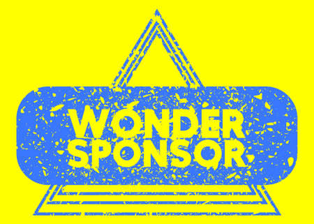 Simple vintage rubber stamp with Wonder Sponsor text.のイラスト素材