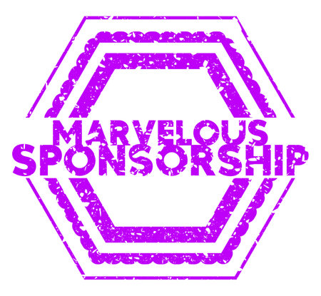 Simple vintage rubber stamp with Marvelous Sponsorship text.のイラスト素材