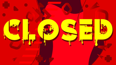 Closed Graffiti tag. Abstract modern street art decoration performed in urban painting style.のイラスト素材