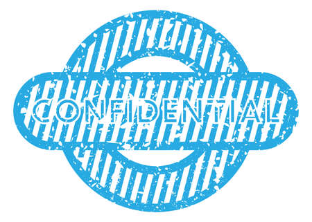 Simple vintage rubber stamp with Confidential text.のイラスト素材