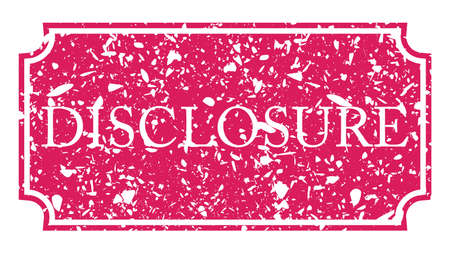 Simple vintage rubber stamp with Disclosure text.のイラスト素材
