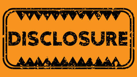 Simple vintage rubber stamp with Disclosure text.のイラスト素材
