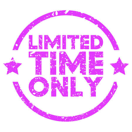 Simple vintage rubber stamp with Limited Time Only text.のイラスト素材