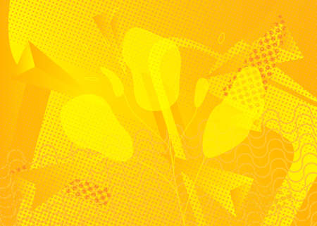 Abstract simple Digital Organic background with Orange Minimal natural line arts. Social media post, poster, book cover, presentation layout, brochure, print and wallpaper.のイラスト素材