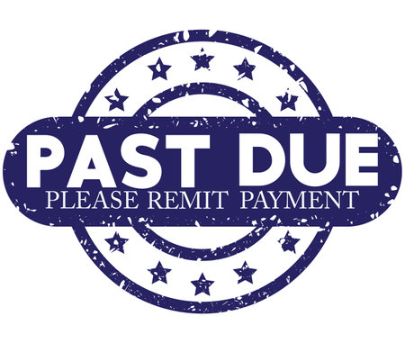 Simple vintage rubber stamp with Past Due text.のイラスト素材