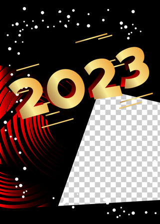 Luxury deluxe 2023 Background vector illustration. Abstract event poster template for website,...