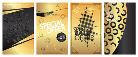 Luxury deluxe background illustration design. Vector with futuristic color gradien geometric shapes backdrop.のイラスト素材