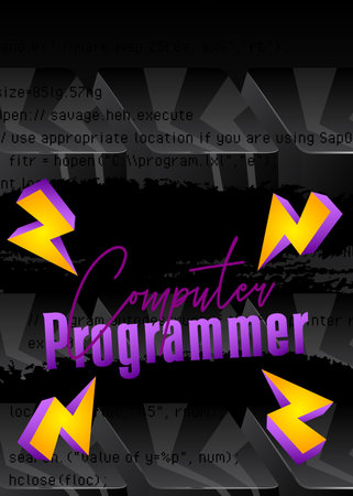 Luxury deluxe Computer Programmer Background vector illustration. Abstract event poster template for website, banner, book cover, presentation.のイラスト素材