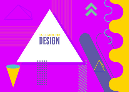 Cool geometrical graphic retro theme cover. Minimal geometric elements poster design. Vintage...