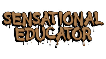 Sensational Educator. Graffiti tag. Abstract modern street art decoration performed in urban painting style.のイラスト素材