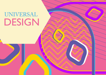 Minimal geometric poster design. Geometrical template for poster, banner. Graphic retro elements theme cover.  Vintage abstract shapes.のイラスト素材