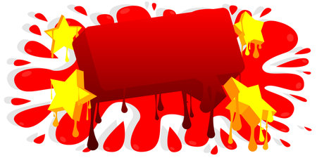 Speech Bubble Graffiti Background. Abstract modern dirty street art decoration performed in urban painting style.のイラスト素材