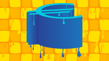 Euro Sign Graffiti. Abstract modern street art of European Union Currency symbol performed in urban painting style.のイラスト素材