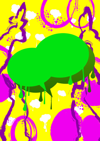 Abstract Easter Graffiti background. Modern street art holiday decoration backdrop, performed in urban painting style.のイラスト素材