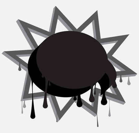 Black and white Speech Bubble Graffiti Background. Urban painting style. Abstract discussion symbol in modern dirty street art decoration.のイラスト素材