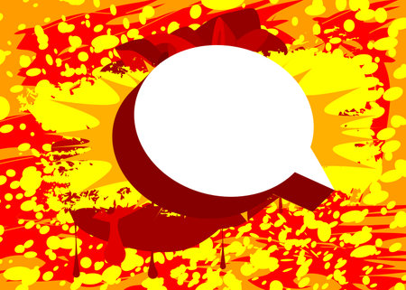 Speech Bubble Graffiti Background. Colorful Urban painting style backdrop. Abstract discussion symbol in modern dirty street art decoration.のイラスト素材