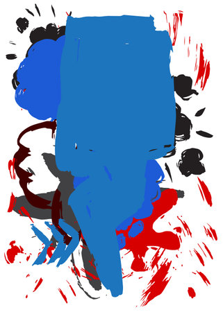 Black, Blue and red graffiti speech bubble. Abstract modern Messaging sign street art decoration, Discussion icon performed in urban painting style.のイラスト素材