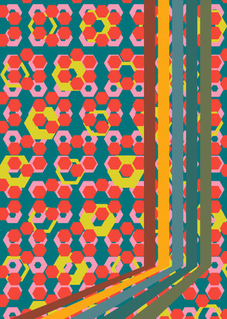 Retro 70s Backgrounds Set. Groovy abstract 1970s art template. Minimalistic Vintage striped design...
