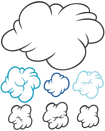 set of cloudsのイラスト素材